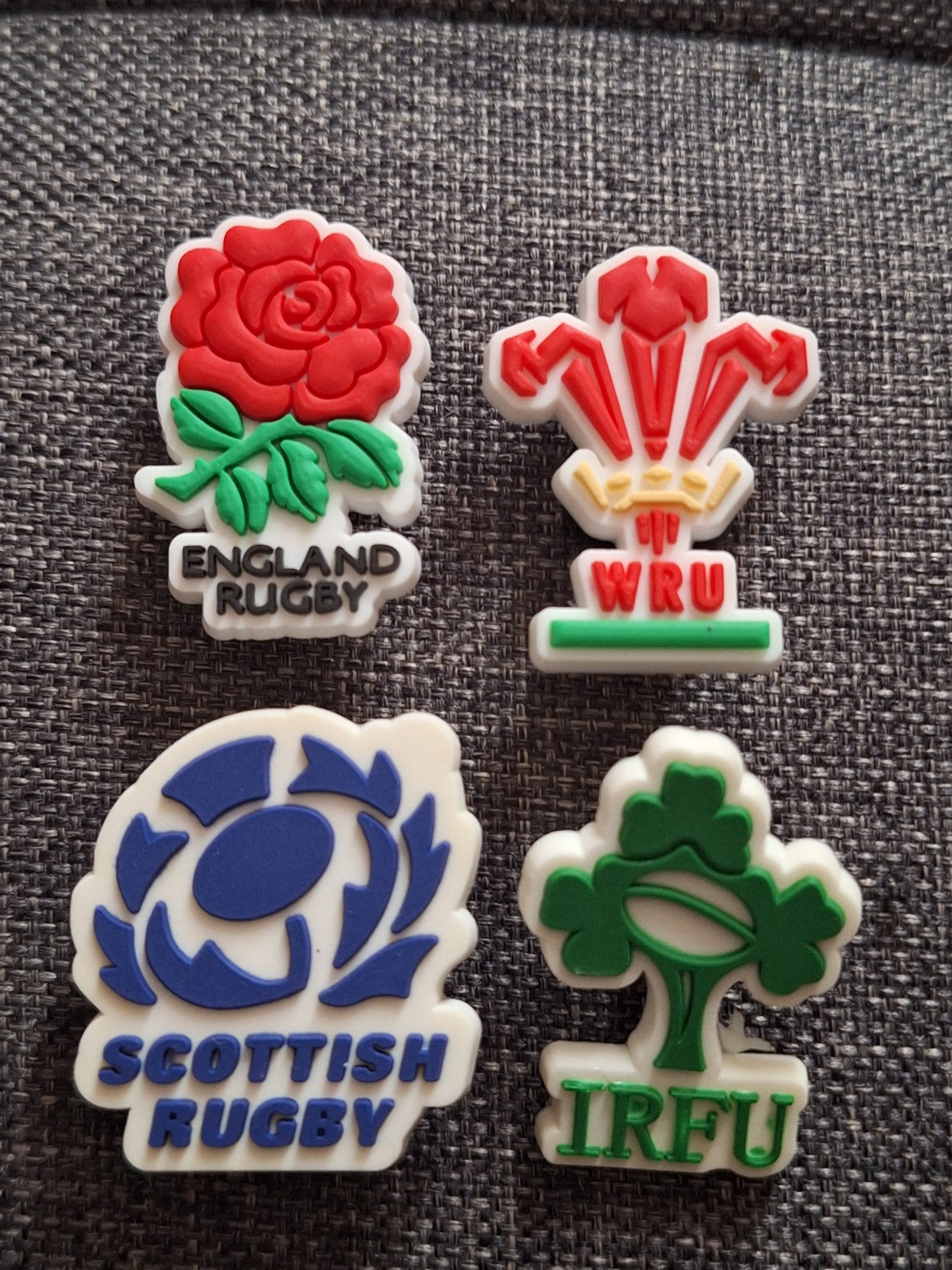 Shoe charms rugby