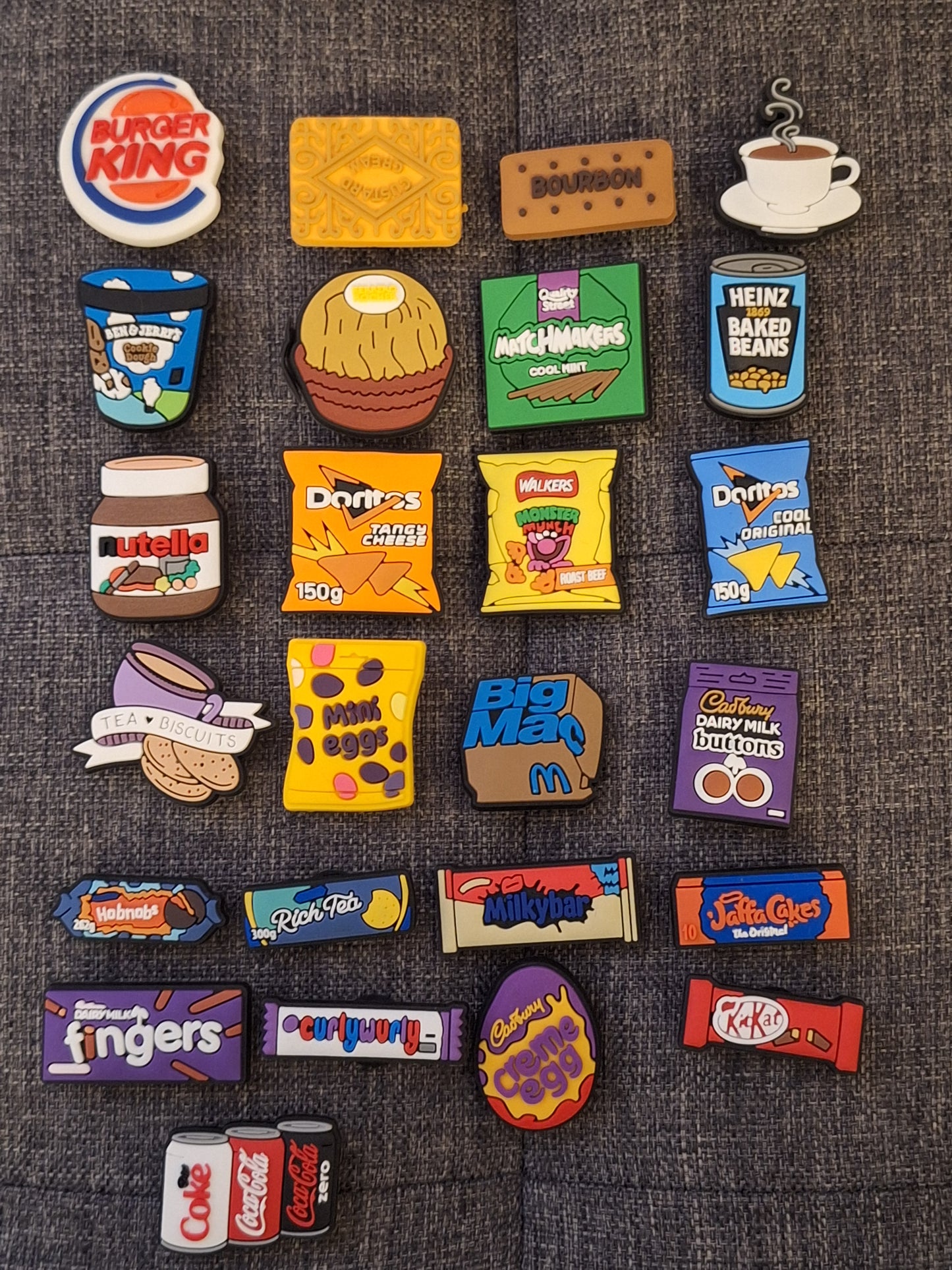 Shoe charms food