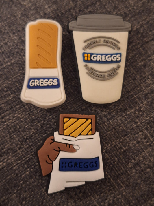 Shoe charms greggs