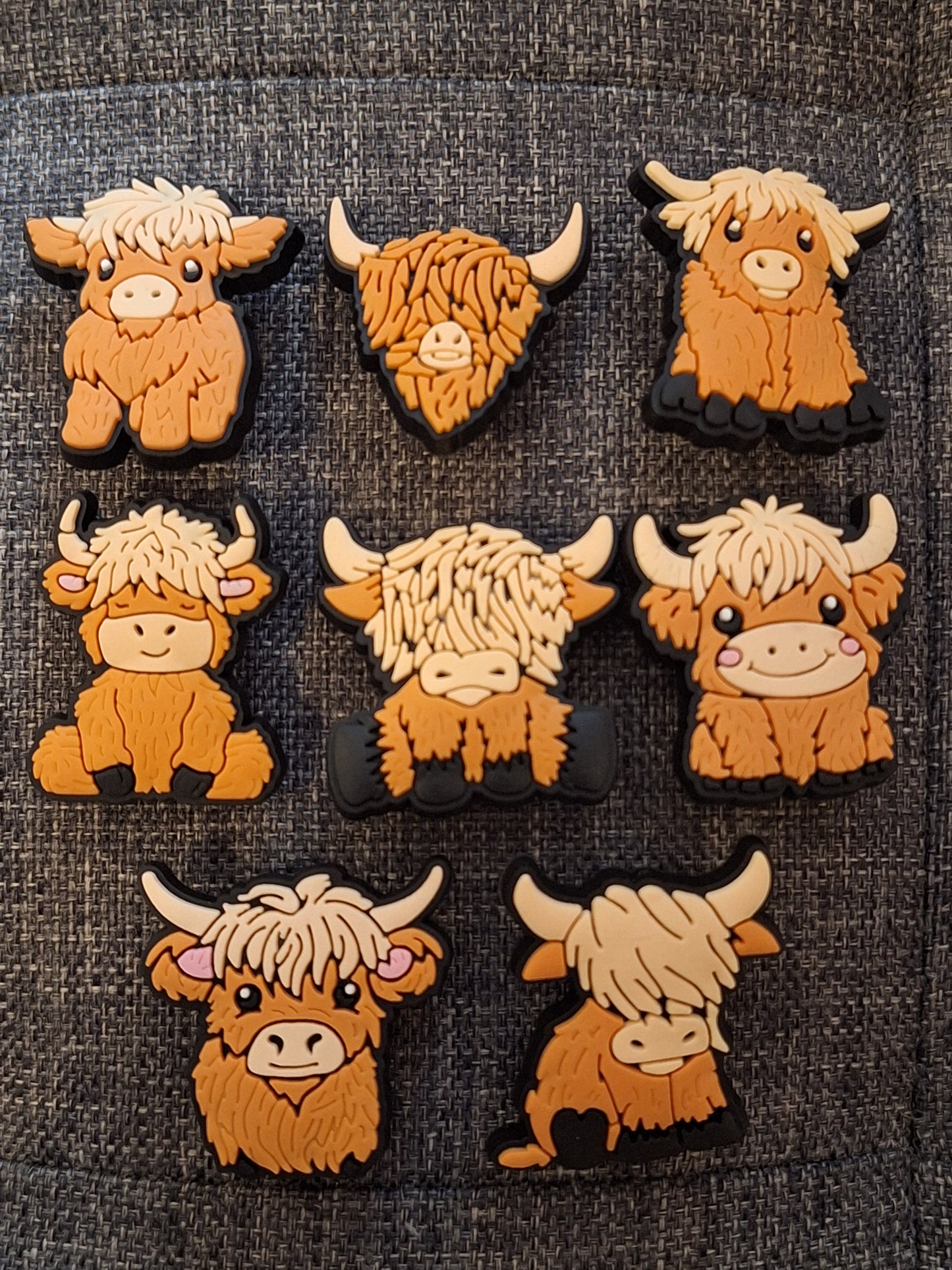 Shoe charms highland cows